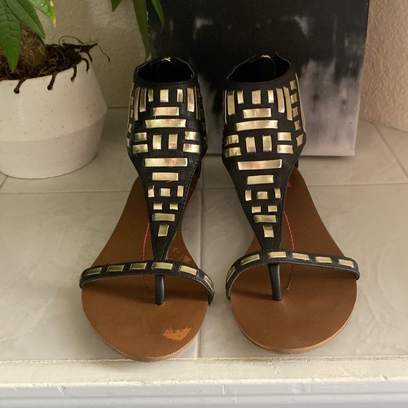 DV dolce vita Samara Black Gatsby Leather sandals - Picture 2 of 6